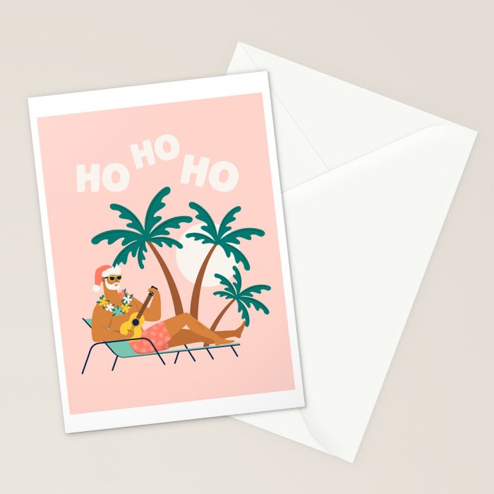 Hot Santa on vacation Stationery Card Gallery Image 2