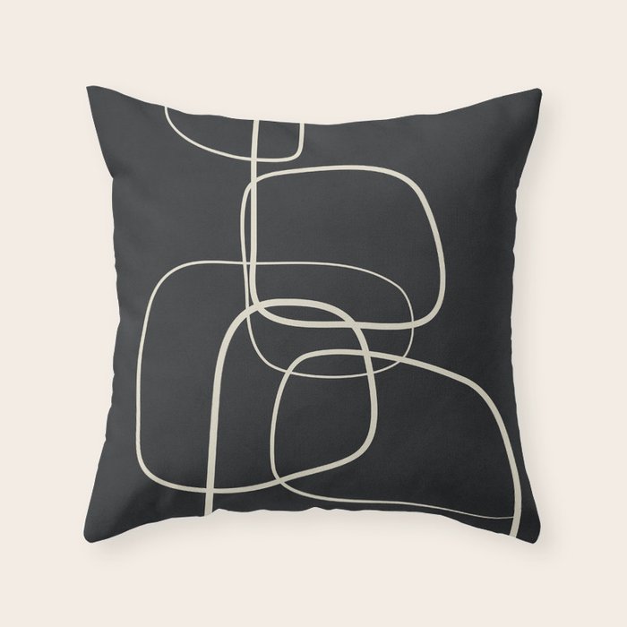 Abstract Lines 01 Throw Pillow Gallery Image 6