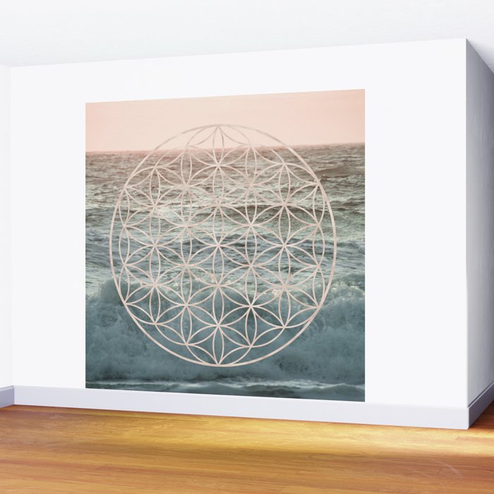 Mandala Flower of Life Sea Wall Mural Gallery Image 2
