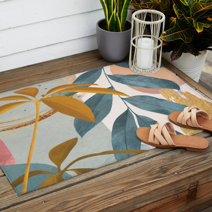 Abstract Tropical Art XIII Outdoor Rug Gallery Image 2