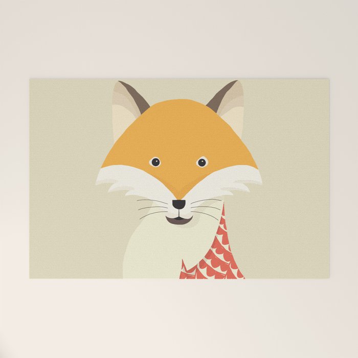 Whimsical Red Fox Welcome Mat Gallery Image 1