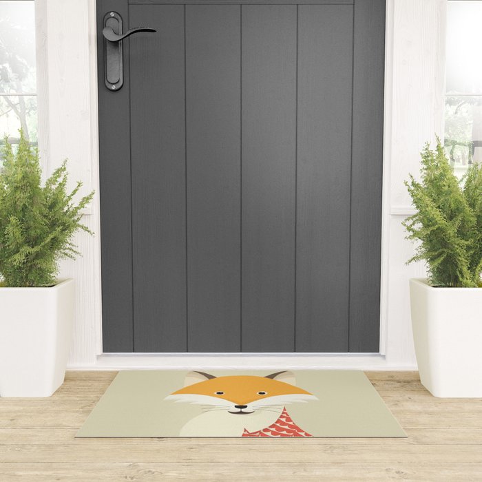 Whimsical Red Fox Welcome Mat Gallery Image 3