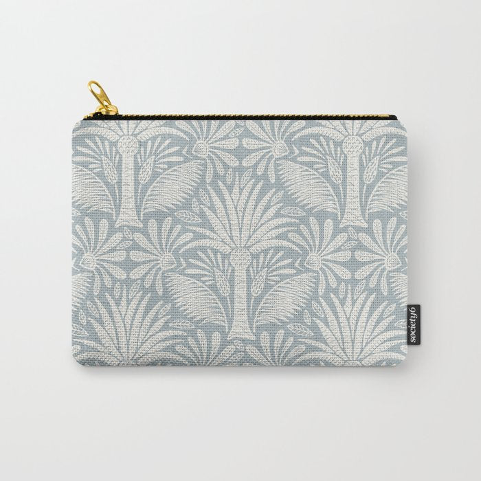 Palm Damask - Coastal Blue Carry All Pouch Gallery Image 1