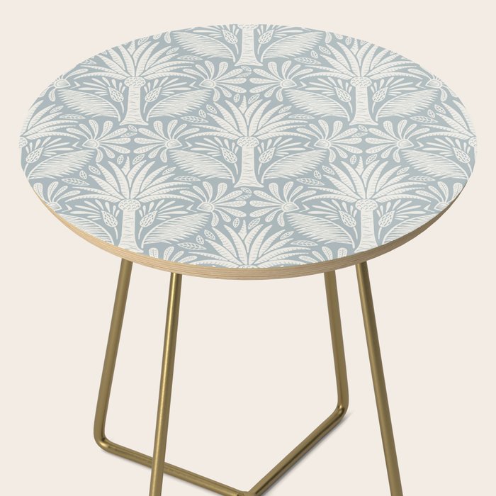 Palm Damask - Coastal Blue Side Table Gallery Image 2