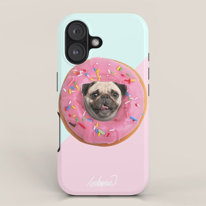 Pug Strawberry Donut iPhone Case Gallery Image 1