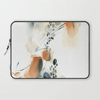 Abstract in blue and terracotta Laptop Sleeve Gallery Image 1