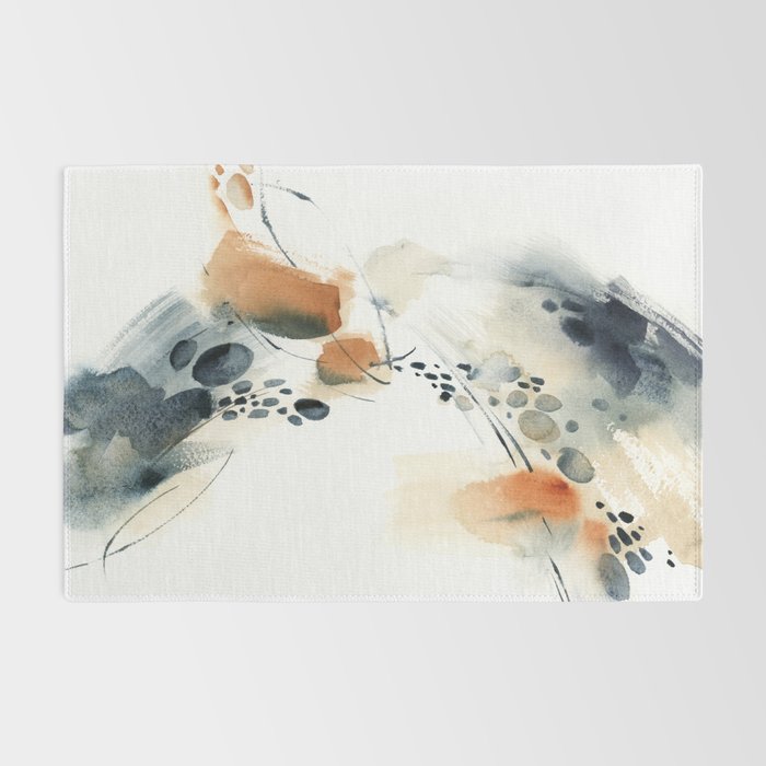 Abstract in blue and terracotta Rug Gallery Image 2