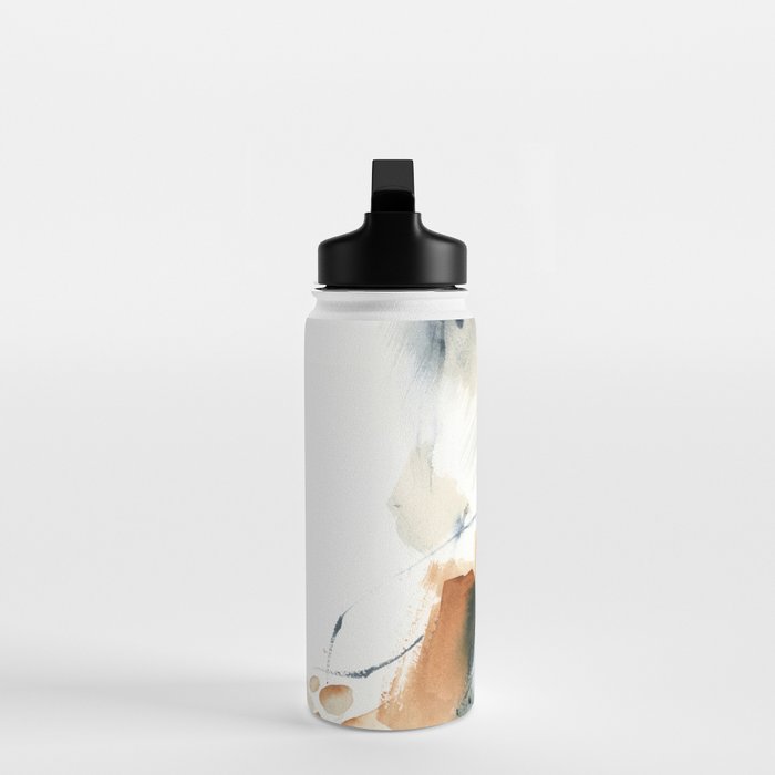 Abstract in blue and terracotta Water Bottle Gallery Image 3