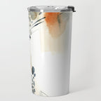 Abstract in blue and terracotta Travel Mug Gallery Image 2