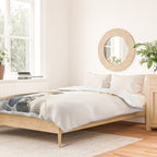 Abstract in blue and terracotta Duvet Cover Gallery Image 2