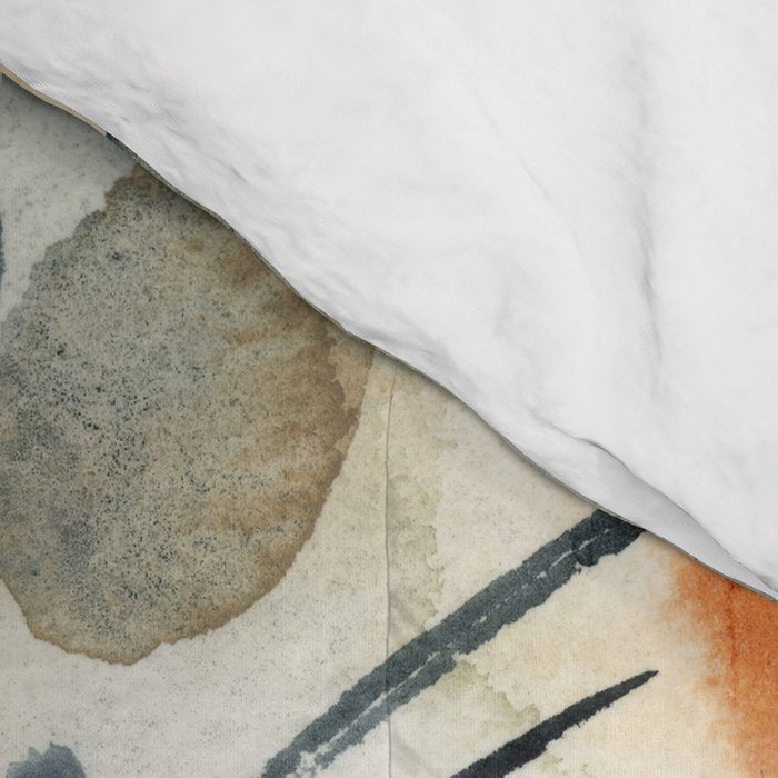 Abstract in blue and terracotta Comforter Gallery Image 4
