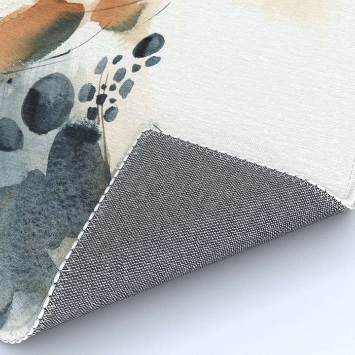 Abstract in blue and terracotta Rug Gallery Image 4