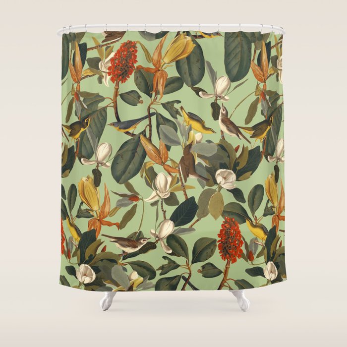 World of Birds VII Shower Curtain Gallery Image 1