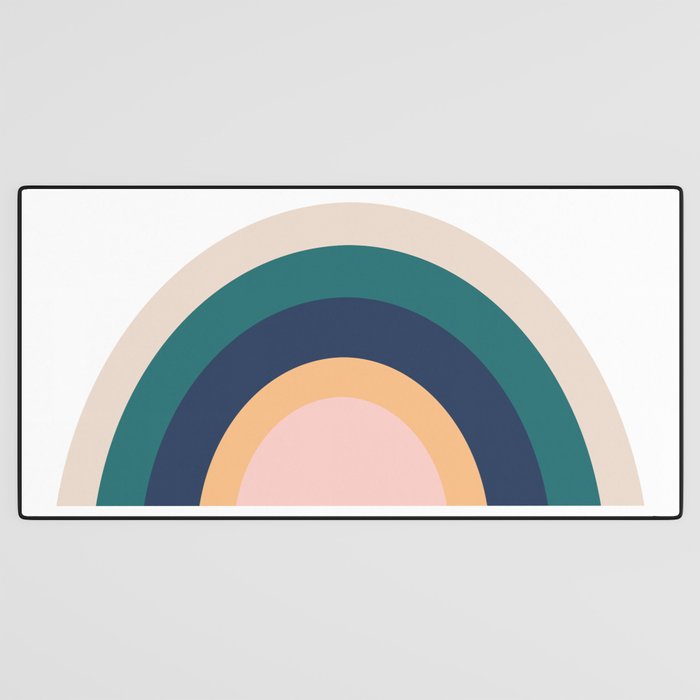 Triple Rainbow in Green Desk Mat Gallery Image 3