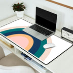 Triple Rainbow in Green Desk Mat Gallery Image 2
