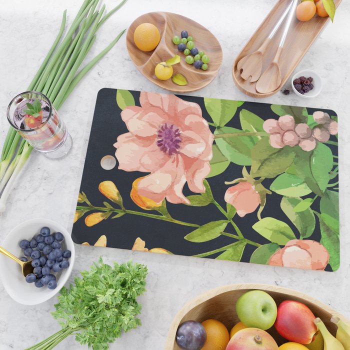 Summer Flowers 5 Cutting Board Gallery Image 2