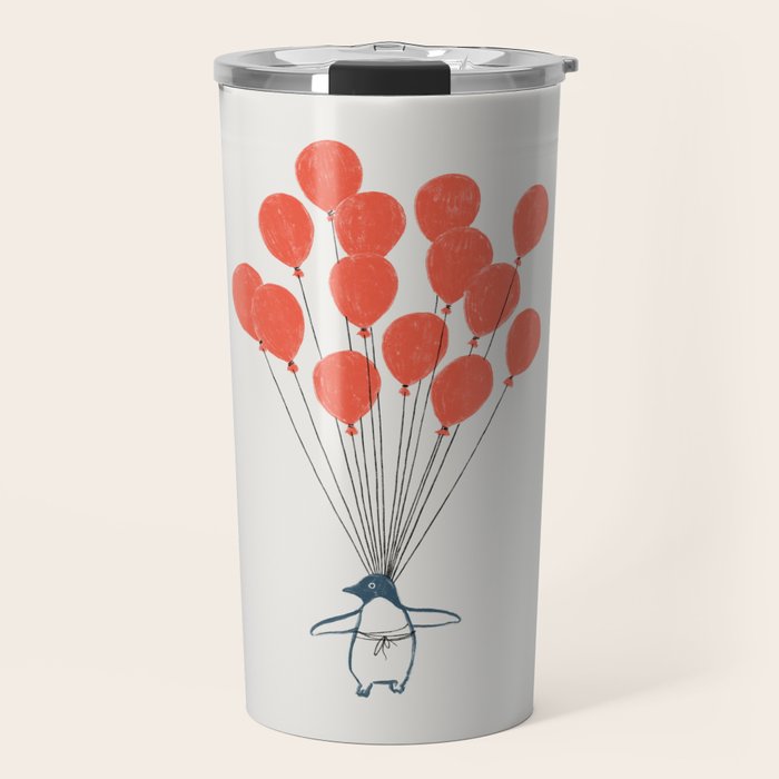 Penguin Balloons Travel Mug Gallery Image 1