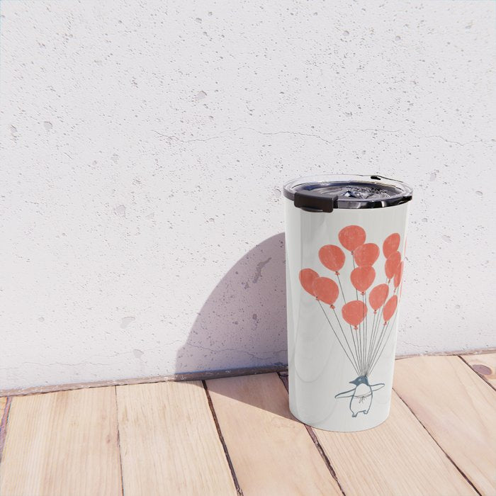 Penguin Balloons Travel Mug Gallery Image 4