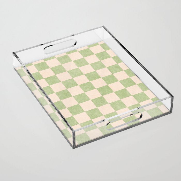 CHECKER - 001 - Sage Acrylic Tray Gallery Image 1