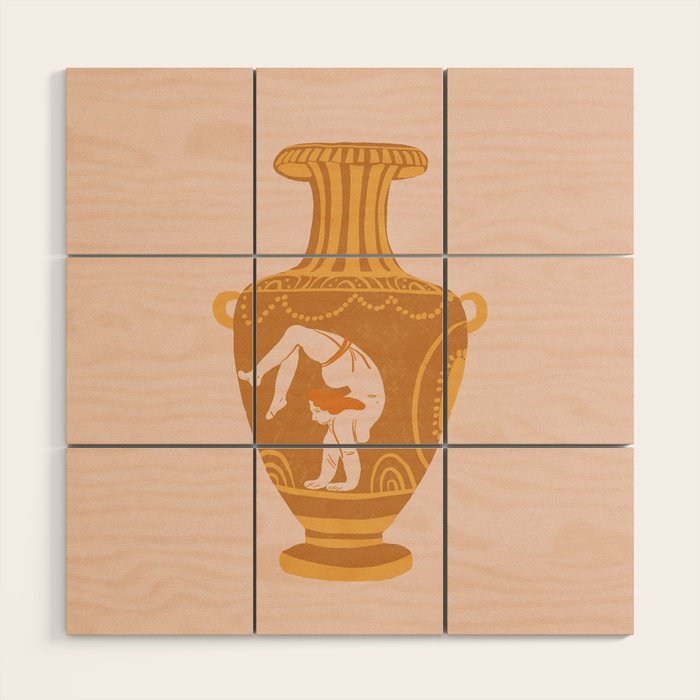 Ancient yoga vase Wood Wall Art Gallery Image 1