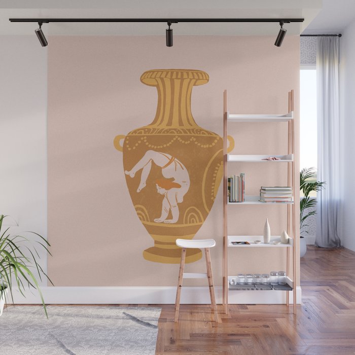 Ancient yoga vase Wall Mural Gallery Image 1