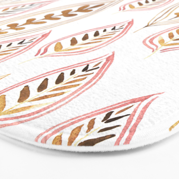 Golden Fall Leaves Bath Mat Gallery Image 3