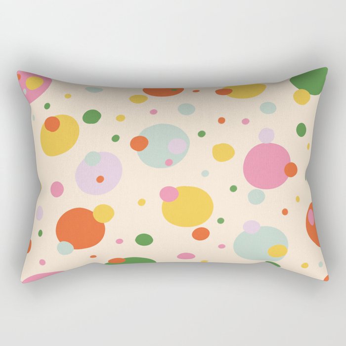Floating circles Rectangular Pillow Gallery Image 1