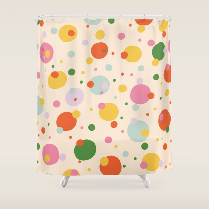 Floating circles Shower Curtain Gallery Image 1