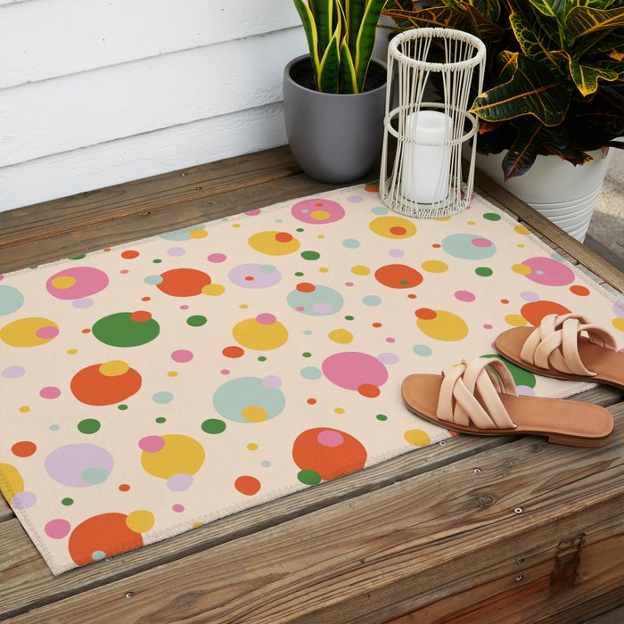 Floating circles Outdoor Rug Gallery Image 2