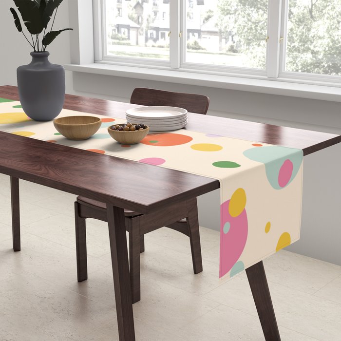 Floating circles Table Runner Gallery Image 2