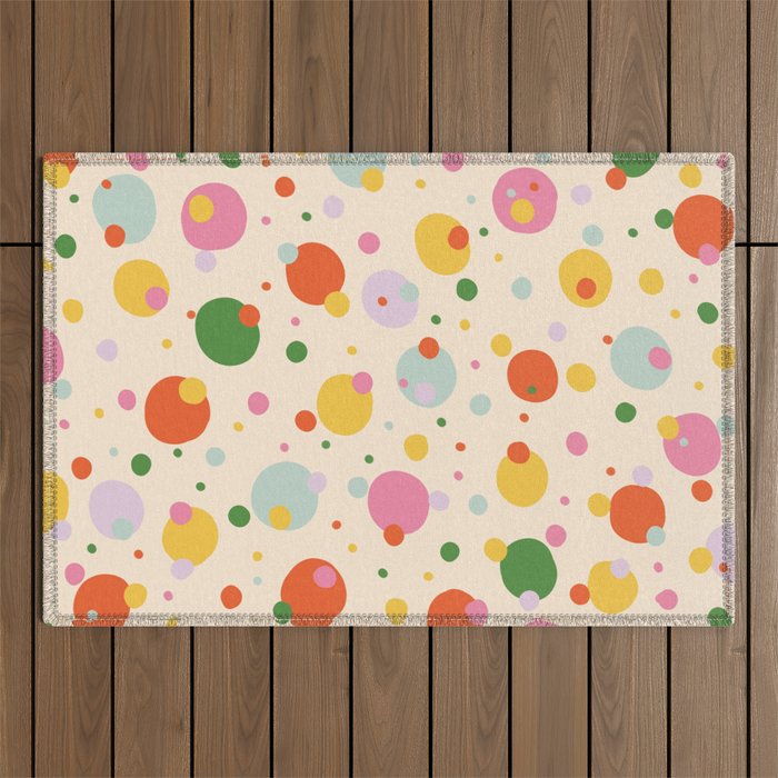Floating circles Outdoor Rug Gallery Image 1