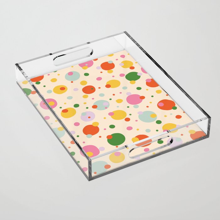 Floating circles Acrylic Tray Gallery Image 1