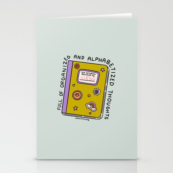 Virgo Notebook Stationery Card Gallery Image 2