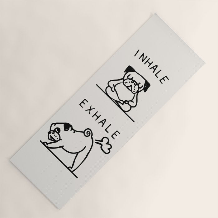 Inhale Exhale Pug Yoga Mat Gallery Image 1