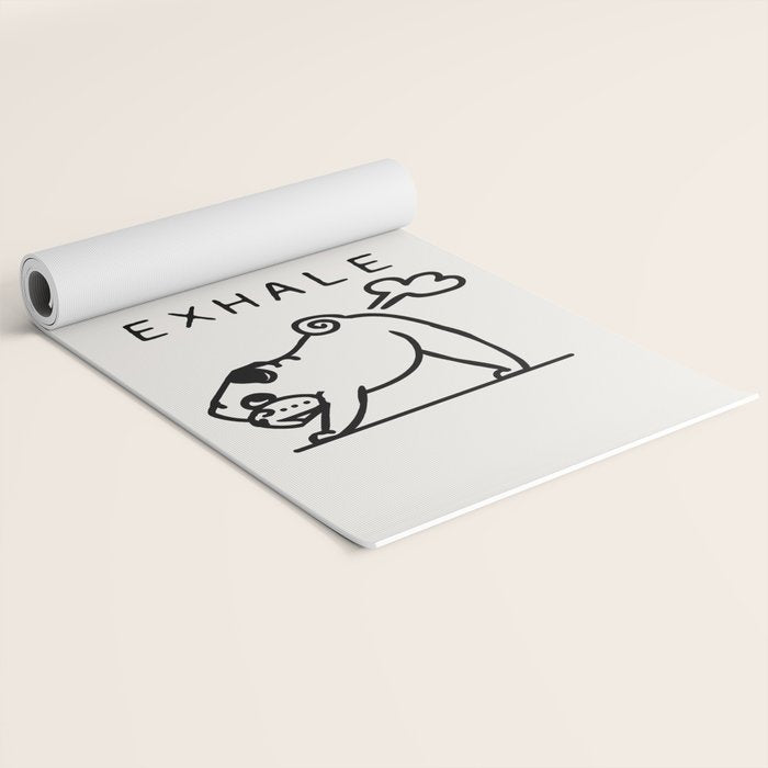 Inhale Exhale Pug Yoga Mat Gallery Image 2