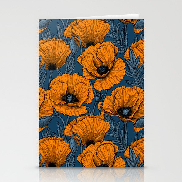 Orange poppies Stationery Card Gallery Image 1