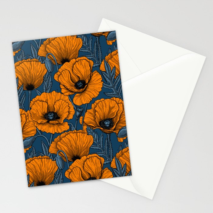 Orange poppies Stationery Card Gallery Image 2