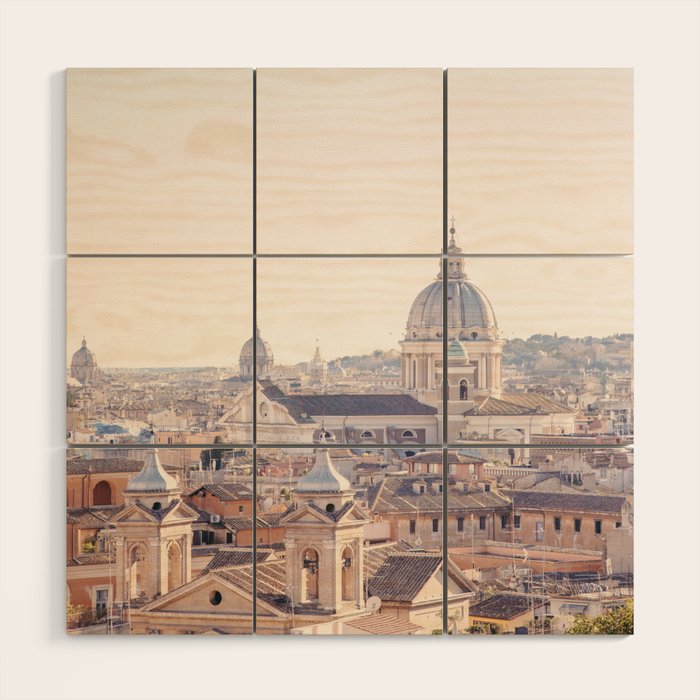 Roman Sunrise - Rome Italy Travel Photography Wood Wall Art Gallery Image 1