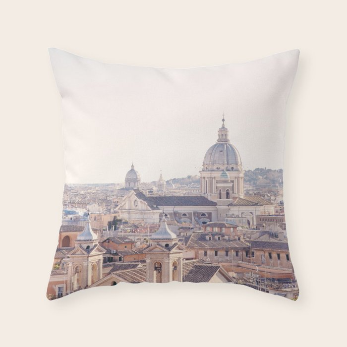 Roman Sunrise - Rome Italy Travel Photography Throw Pillow Gallery Image 1