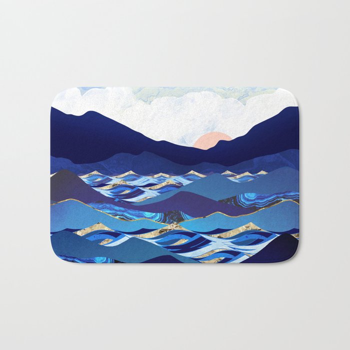 Ocean Blue Bath Mat Gallery Image 1