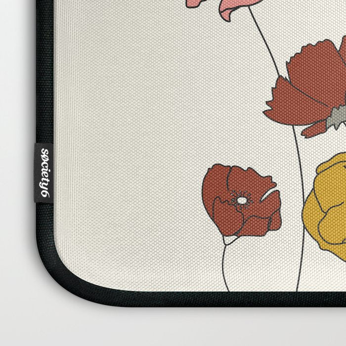 Colorful Poppy Flowers Laptop Sleeve Gallery Image 3