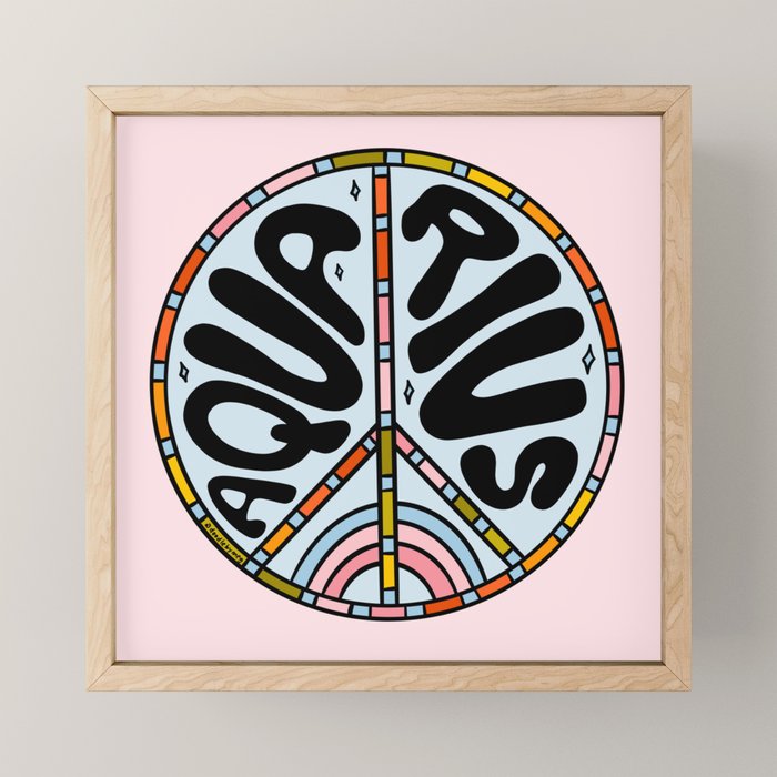 Aquarius Peace Sign Mini Art Print Gallery Image 1