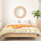 Here Comes The Sun | Retro 70s Typography Duvet Cover Gallery Image 3