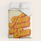 Here Comes The Sun | Retro 70s Typography Duvet Cover Gallery Image 6