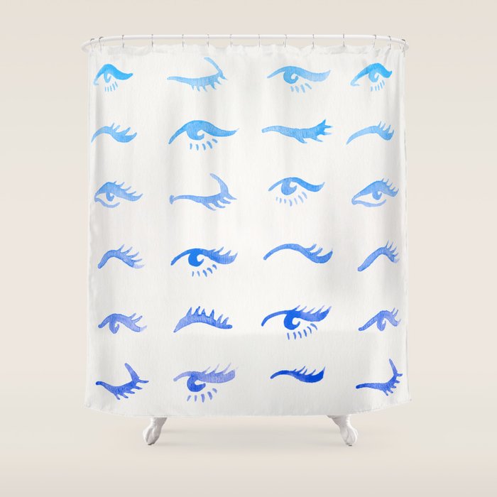 Mascara Envy - Blue OmbrÃ© Palette Shower Curtain Gallery Image 1