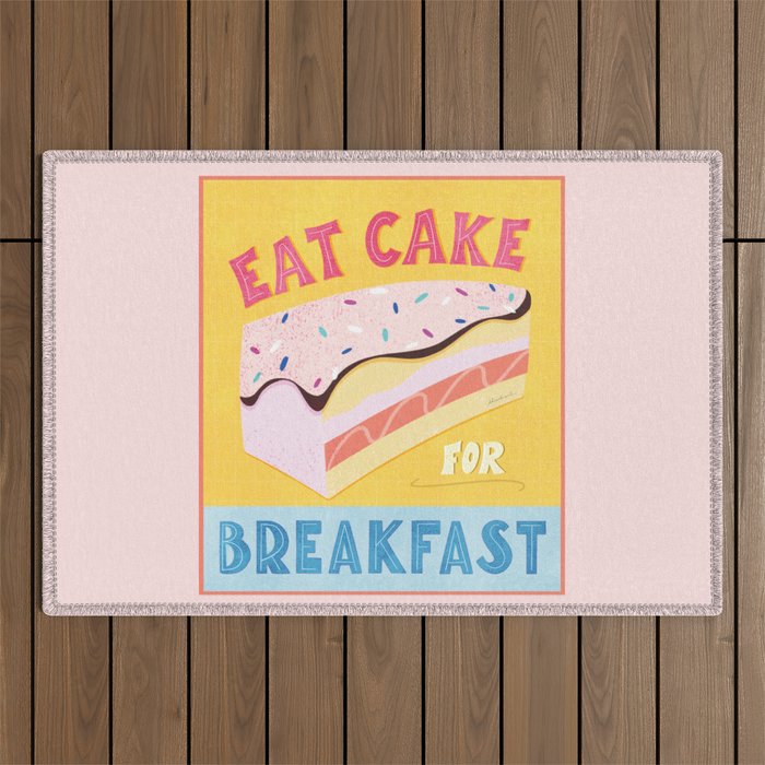Eat Cake for Breakfast Outdoor Rug Gallery Image 1