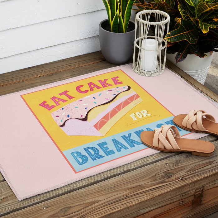 Eat Cake for Breakfast Outdoor Rug Gallery Image 2