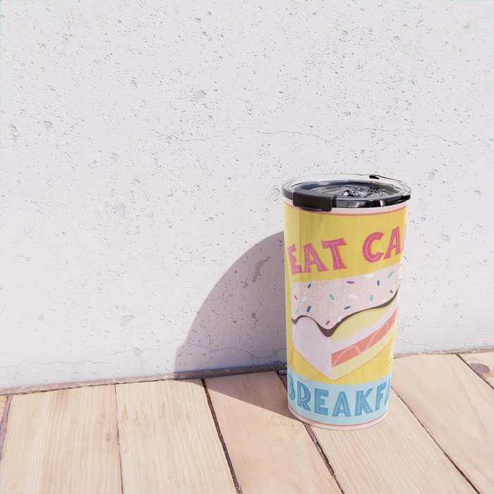 Eat Cake for Breakfast Travel Mug Gallery Image 4
