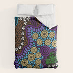 Authentic Aboriginal Art - Untitled Duvet Cover Gallery Image 6