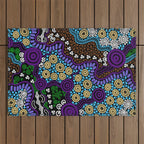 Authentic Aboriginal Art - Untitled Outdoor Rug Gallery Image 1